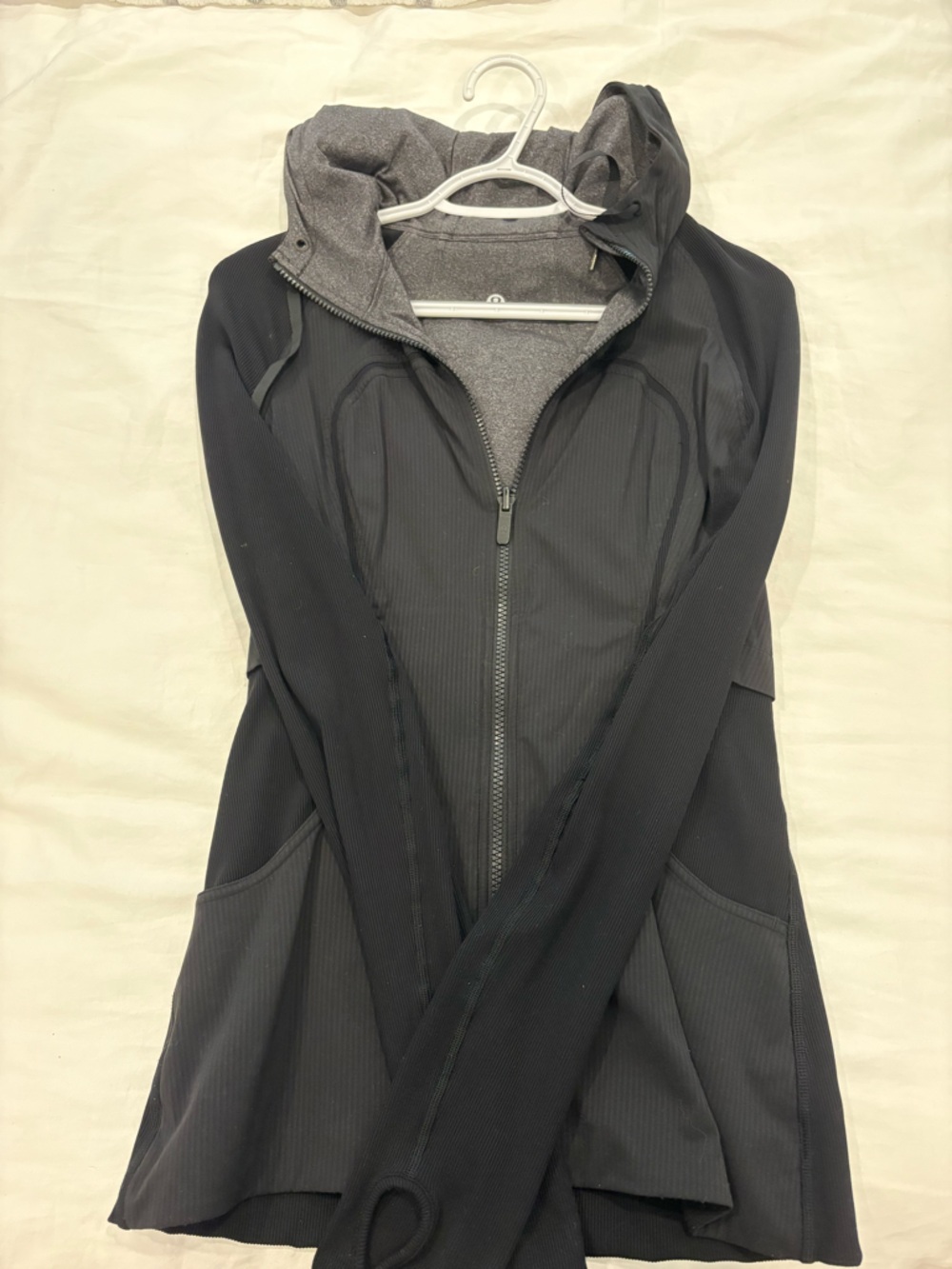 lululemon athletica Black Hooded Zip-Up Utility Jacket Reversible